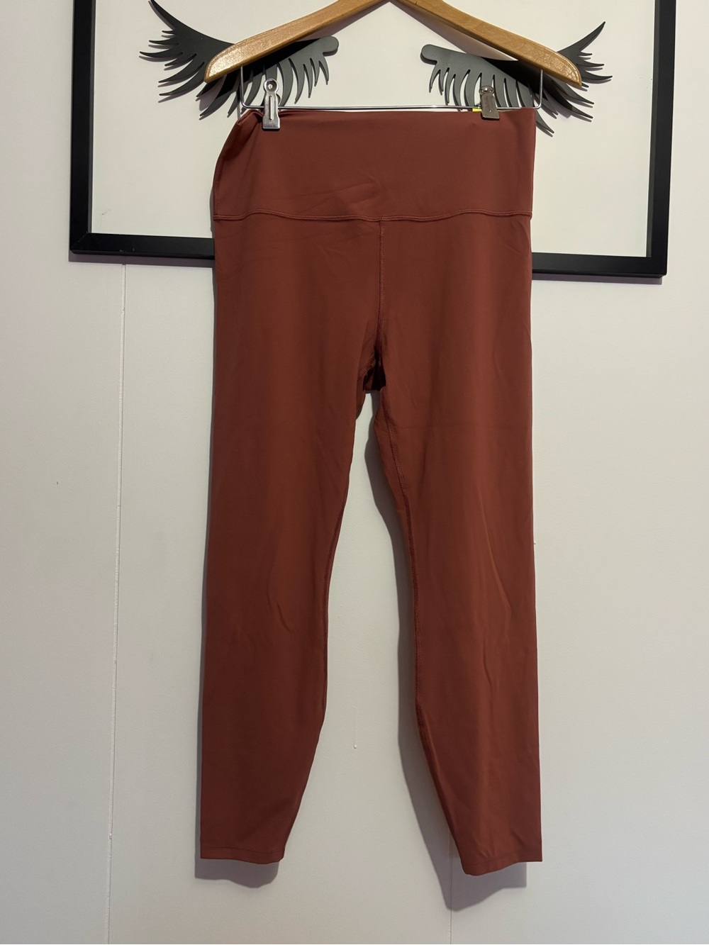 High-Rise Womenβs Active Leggings in neutral brown.